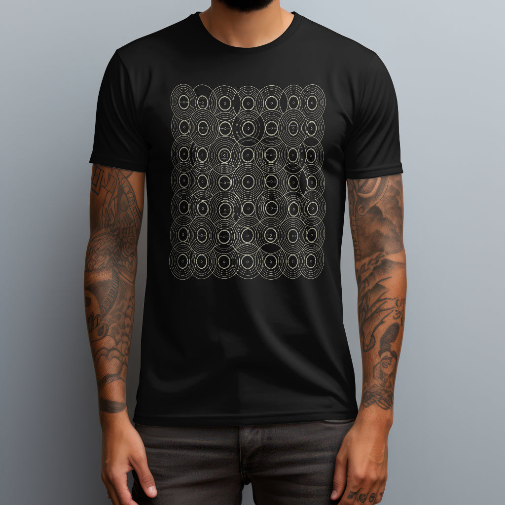 vinyl records black