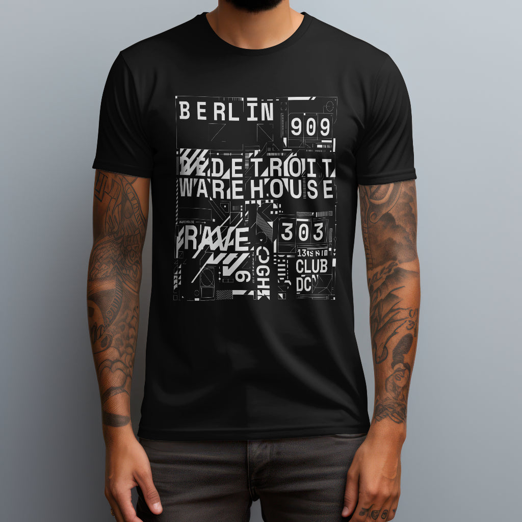 techno grid black