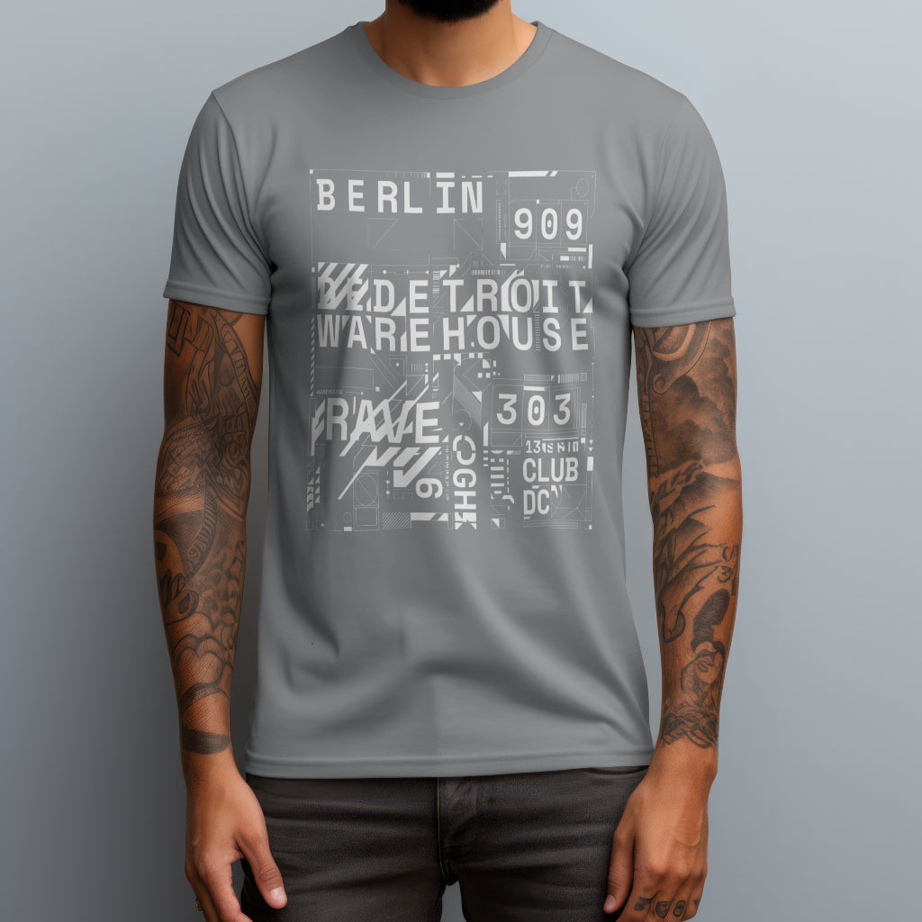 techno grid gray