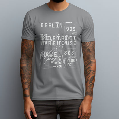 techno grid gray