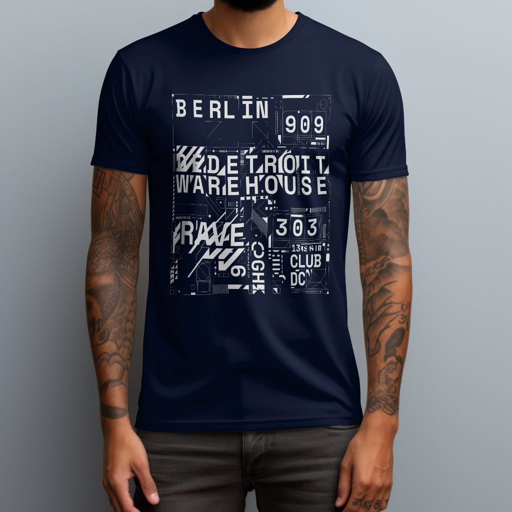 techno grid navy