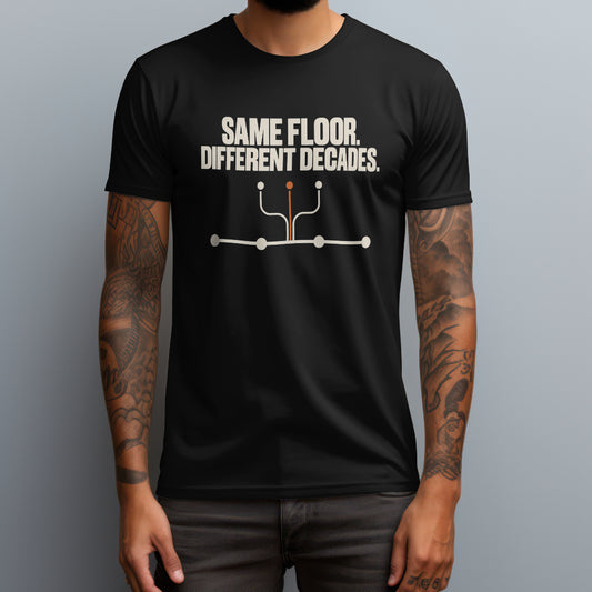 different decades one floor black