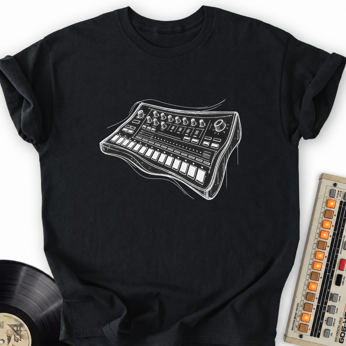 drum machine sketch black