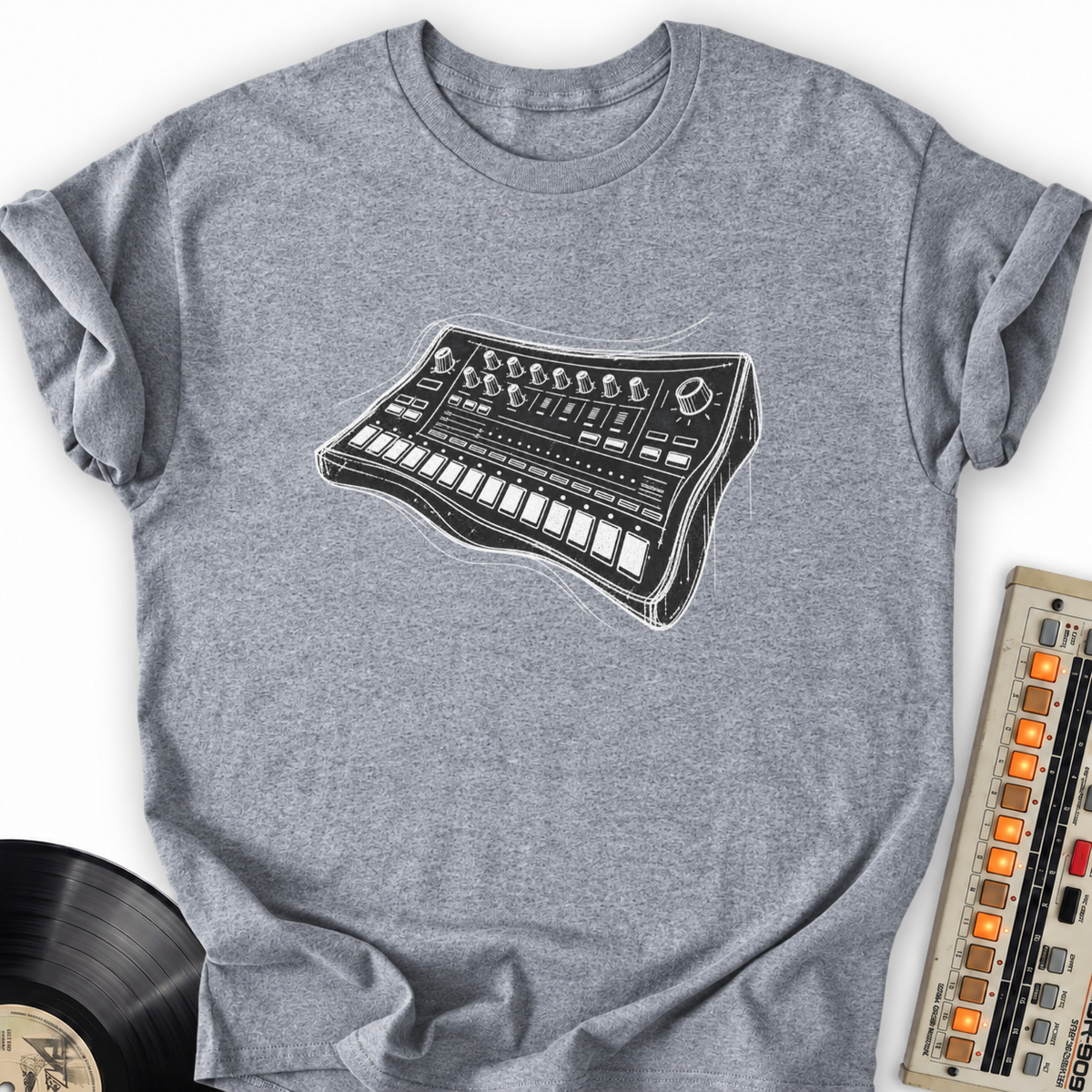 drum machine sketch gray