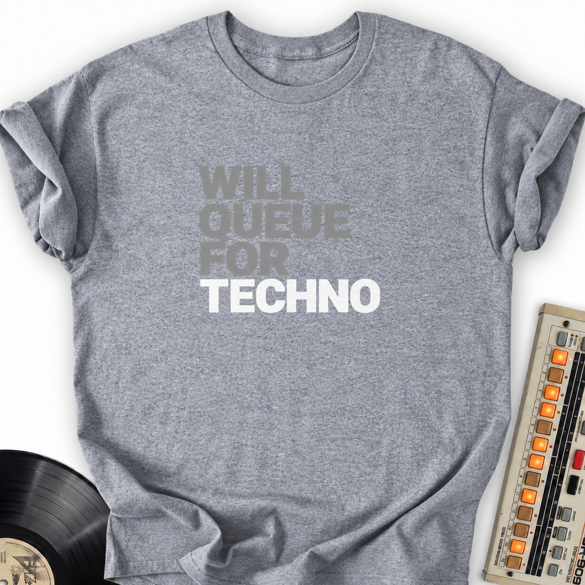 will queue for techno gray