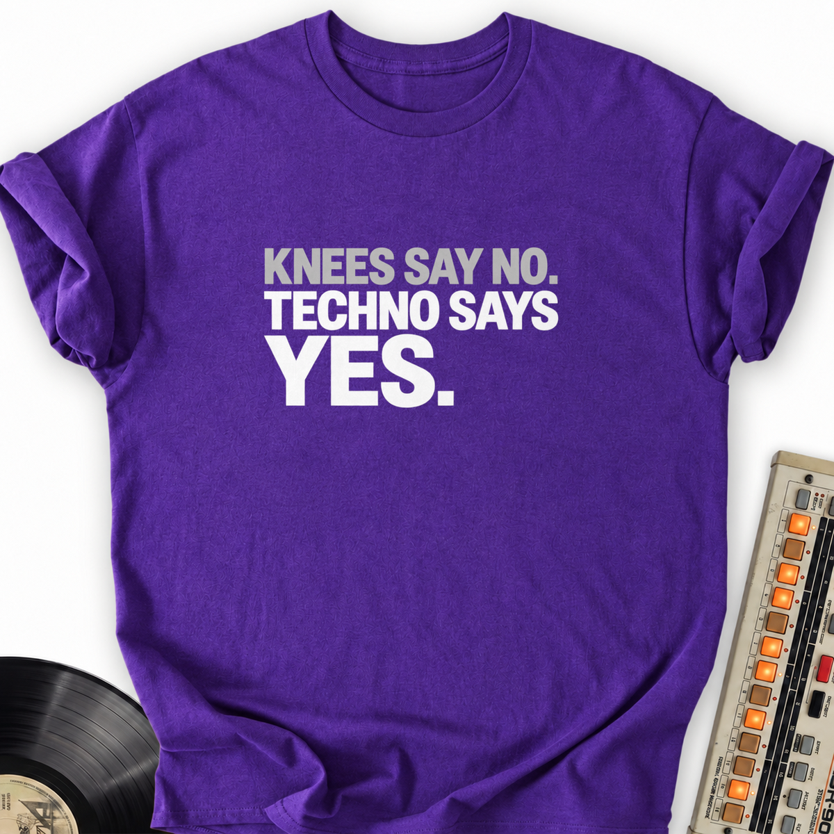 knees say no techno says yes purple