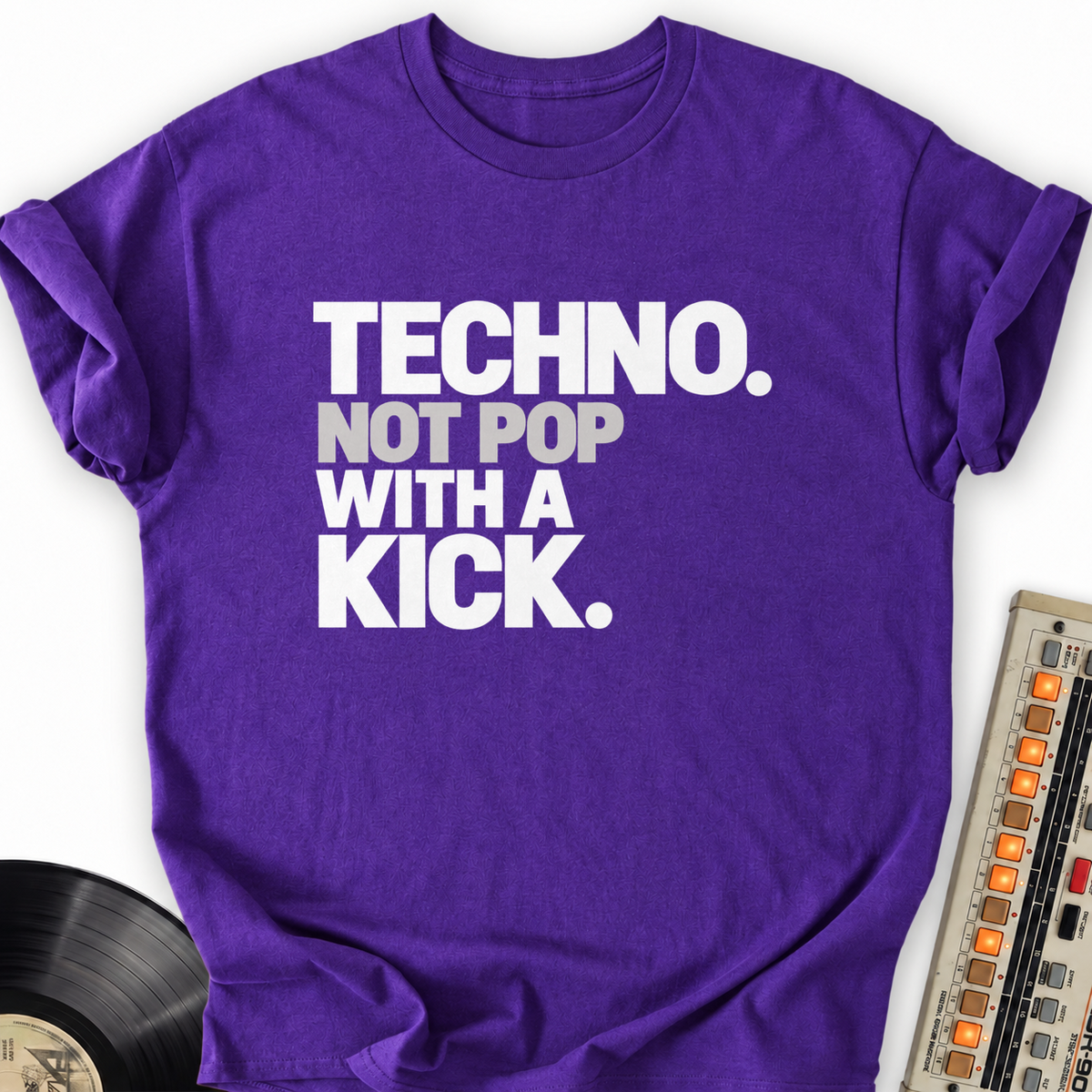 techno not pop with a kick purple