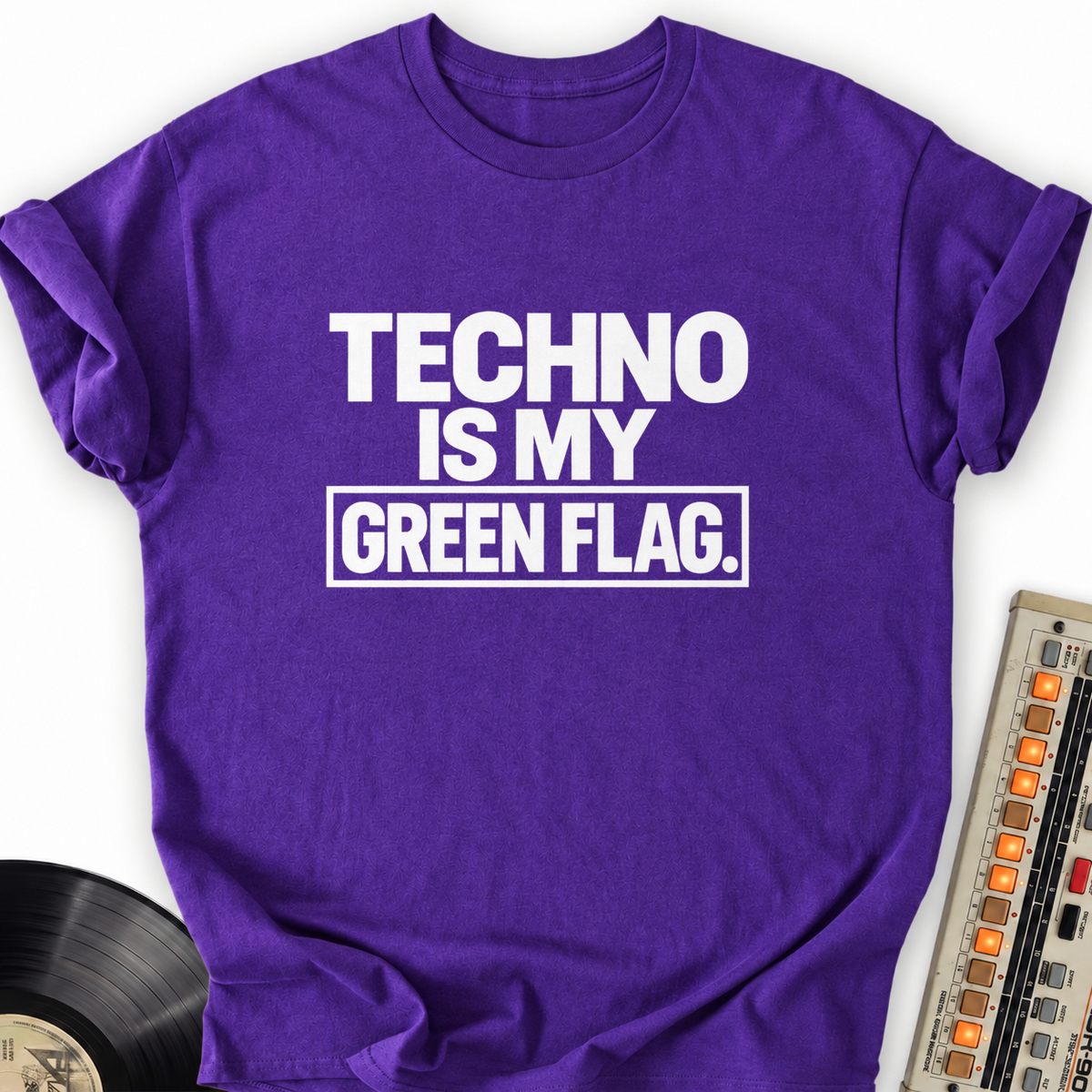 techno is my green flag purple