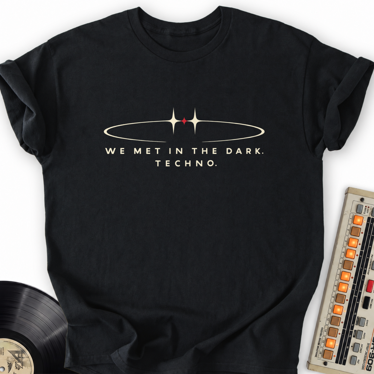 we met in the dark techno black