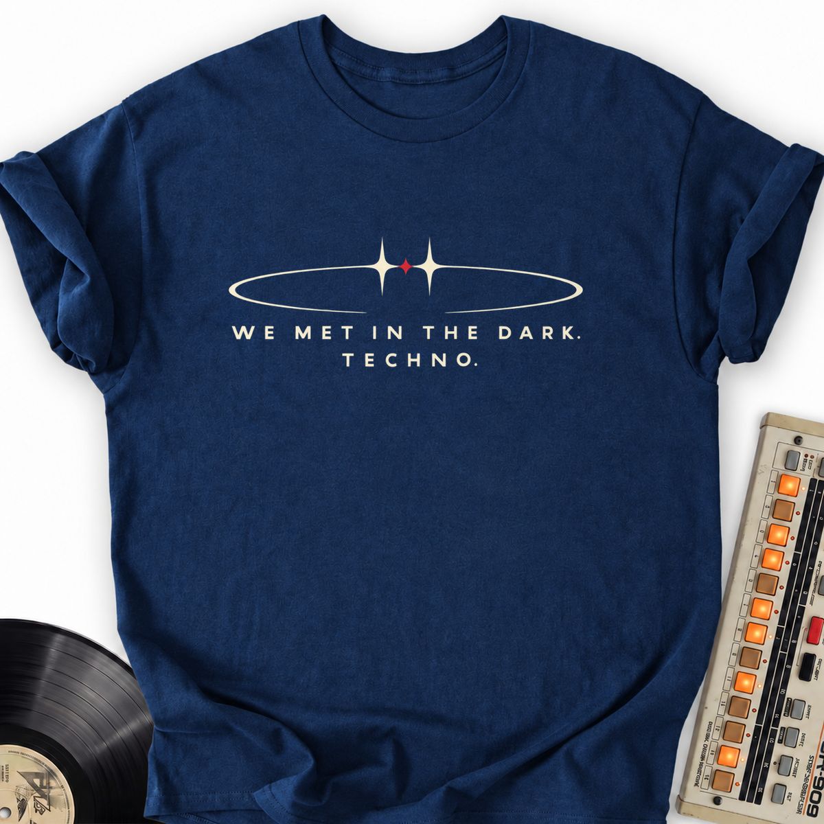 we met in the dark techno navy