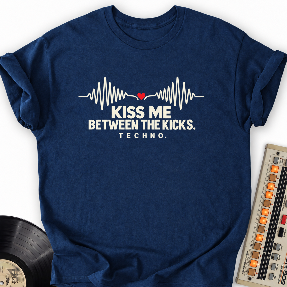 kiss me between the kicks techno navy