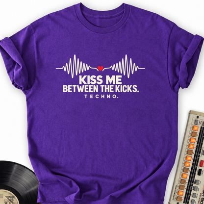 kiss me between the kicks techno purple
