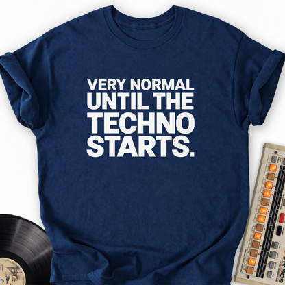 very normal until the techno starts navy