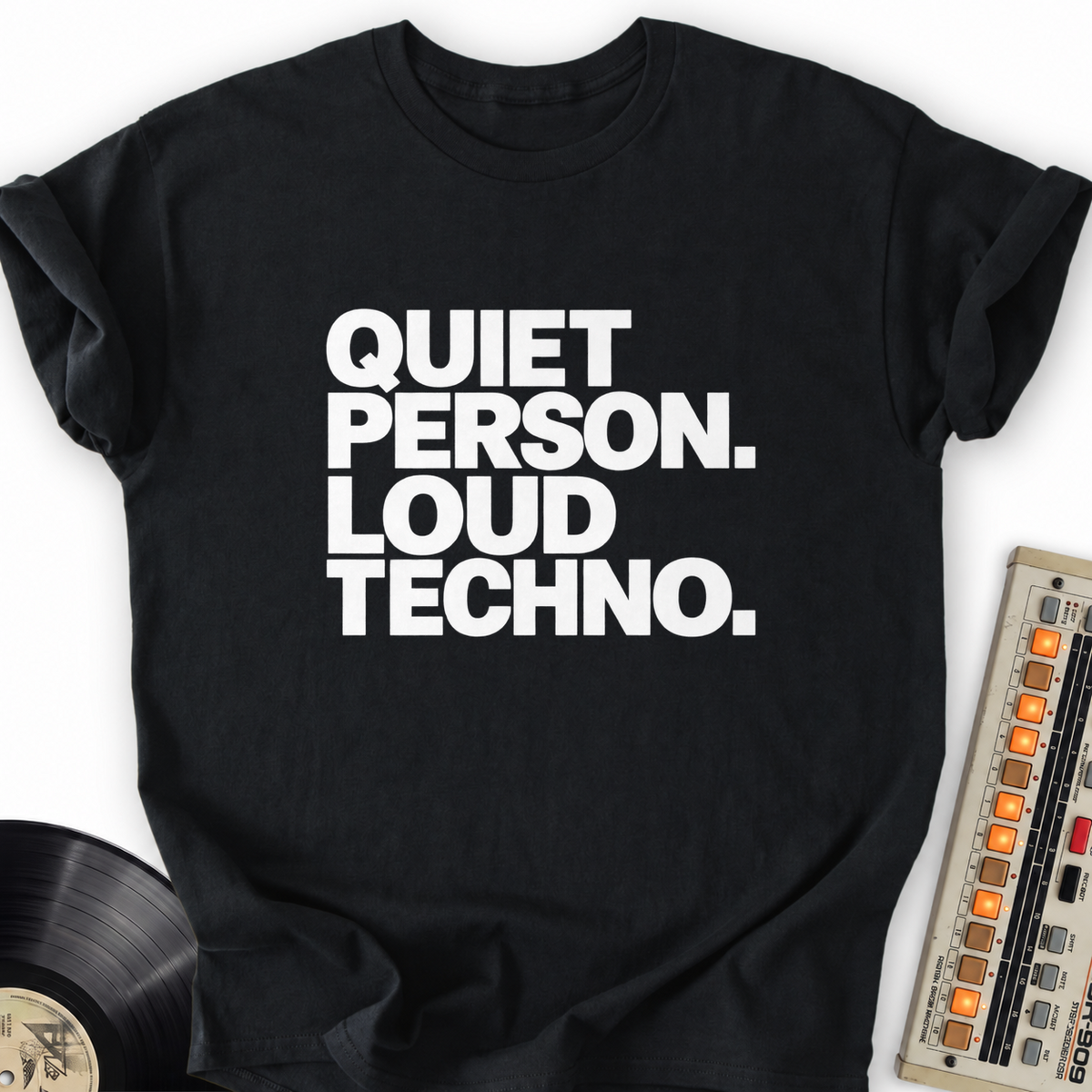 quiet person loud techno black