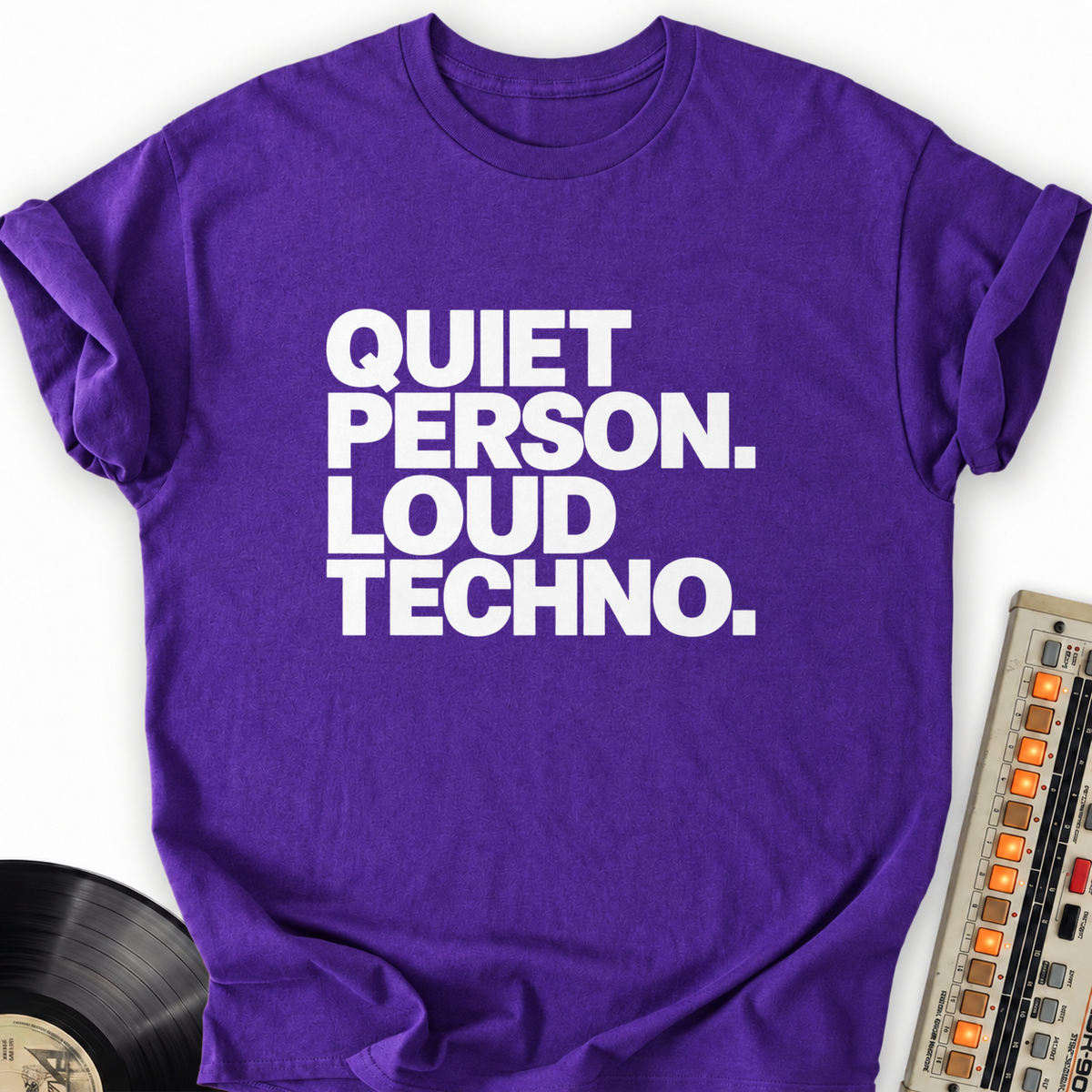 quiet person loud techno purple