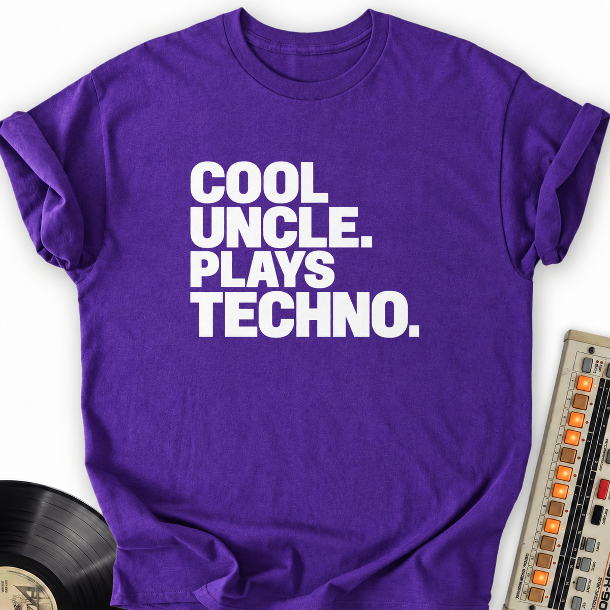 cool uncle plays techno purple