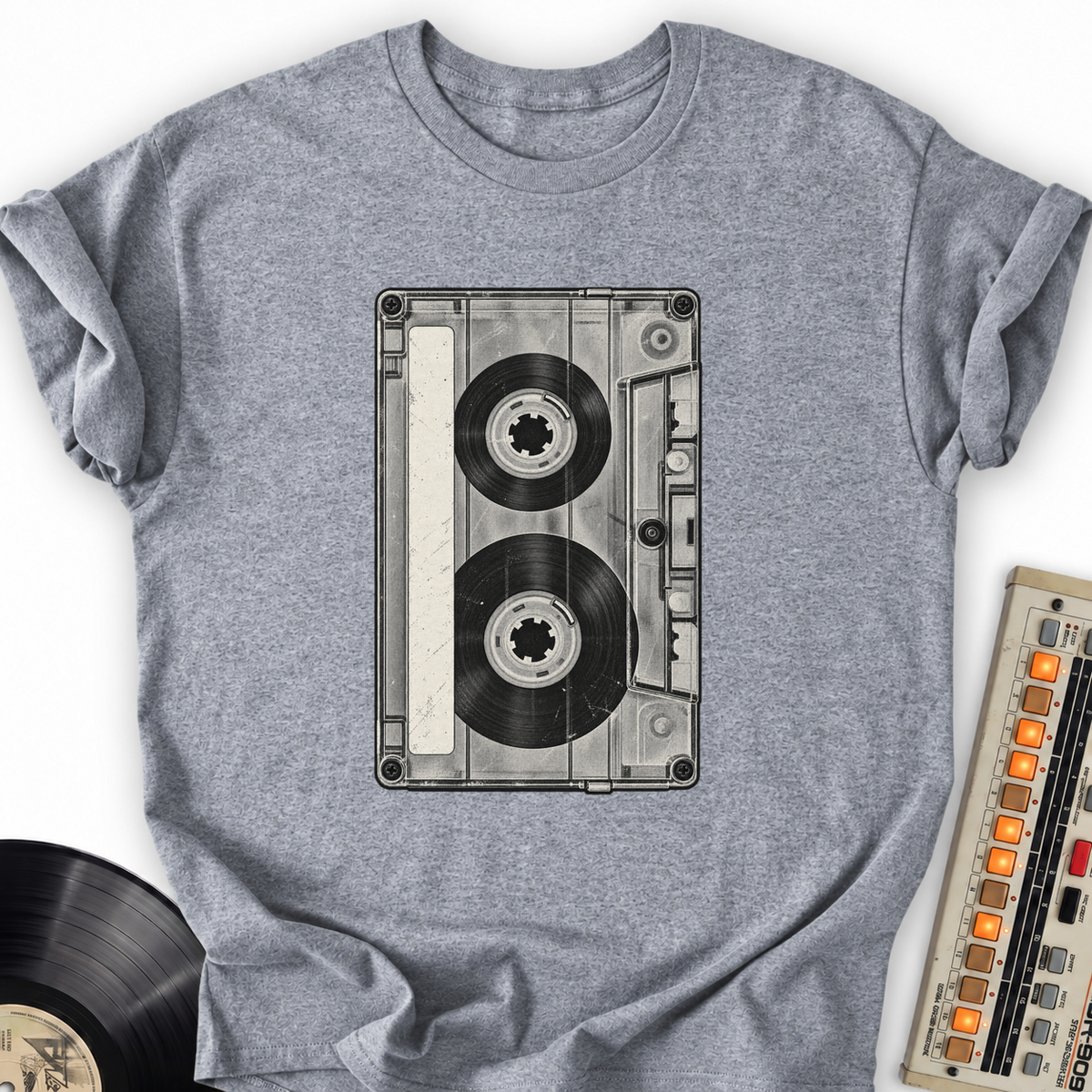 vintage cassette gray