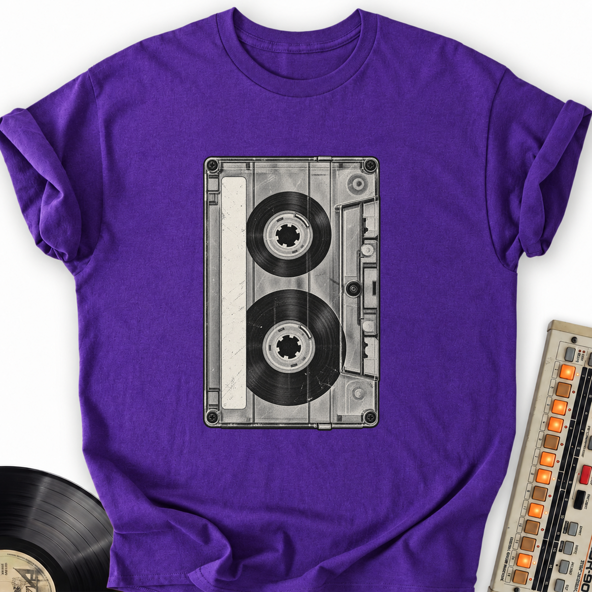 vintage cassette purple