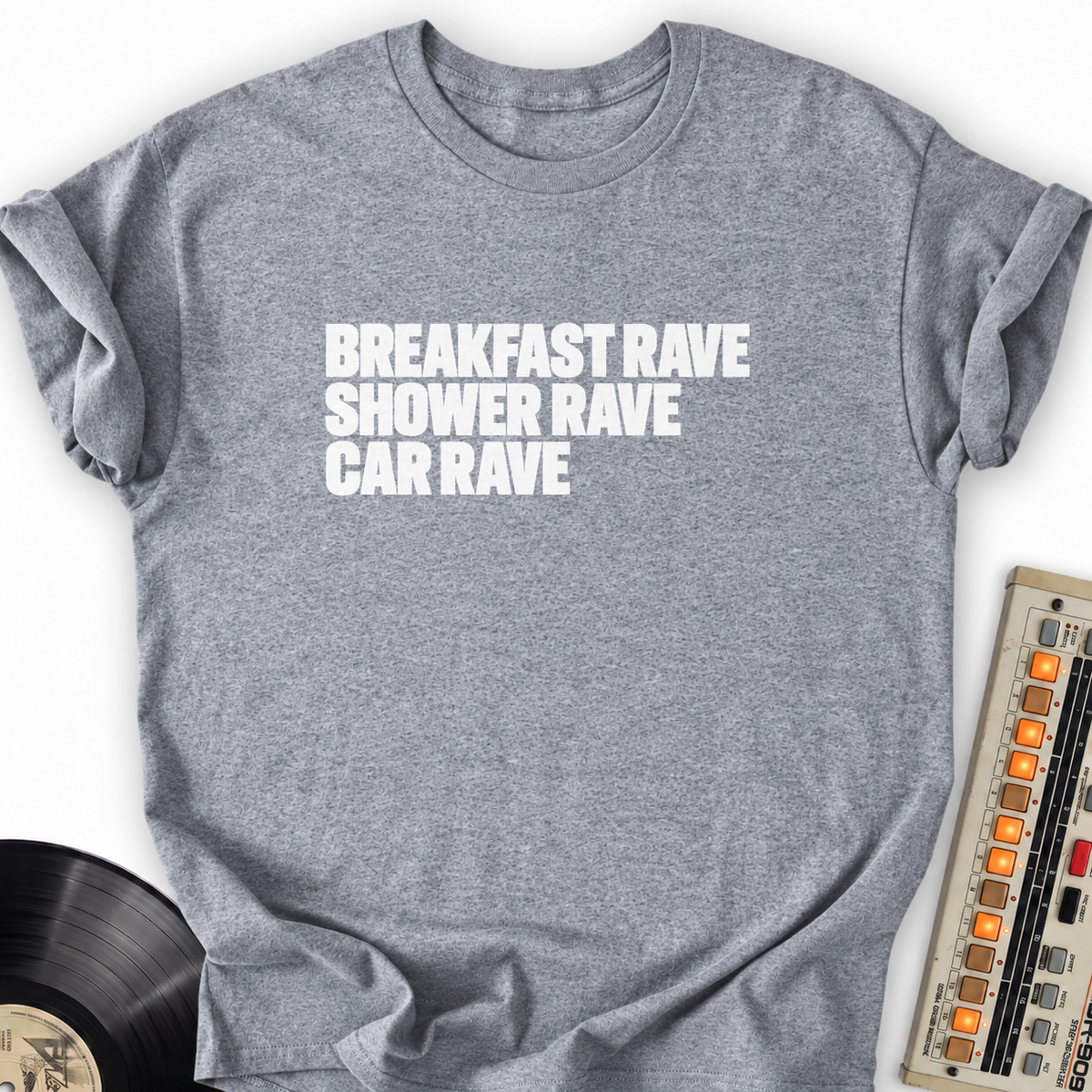 breakfast shower car rave gray