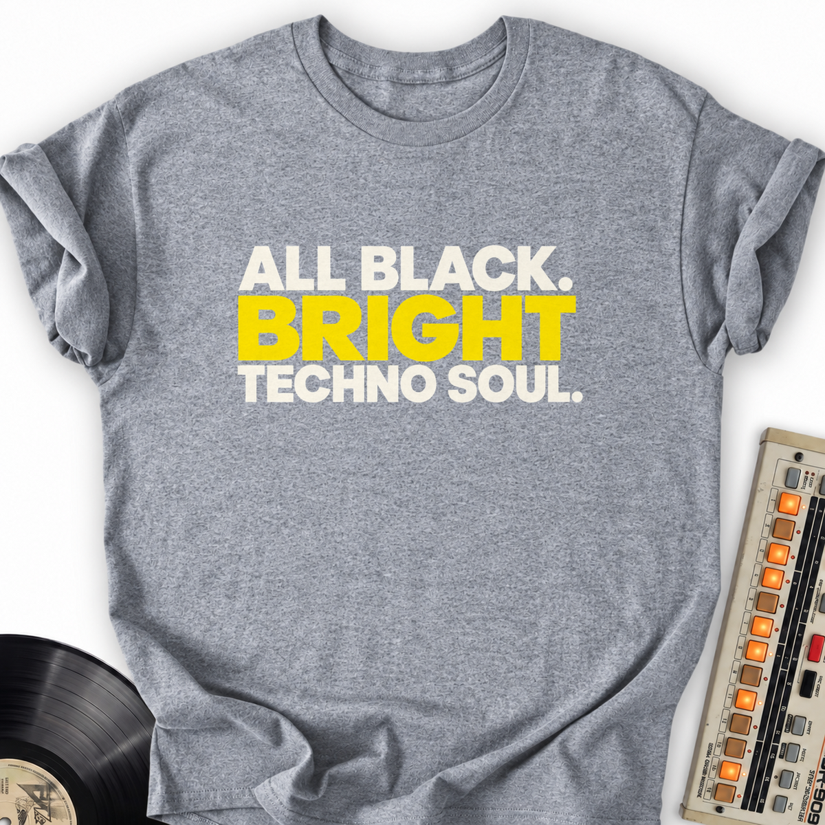 all black bright techno soul gray