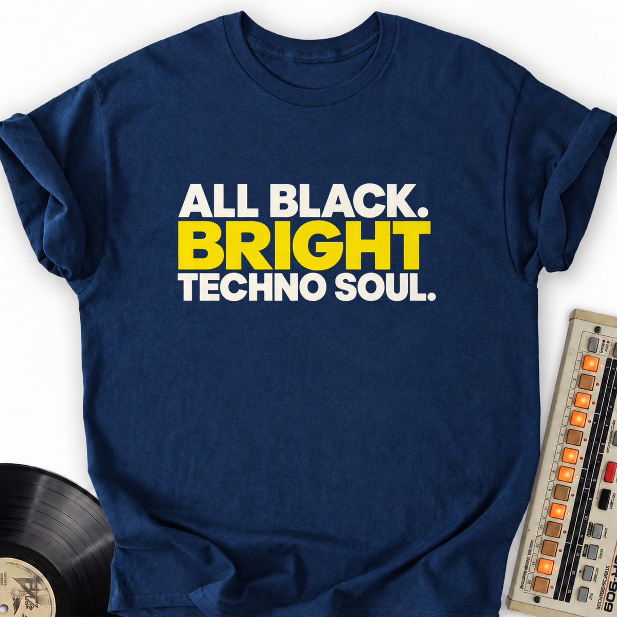 all black bright techno soul navy