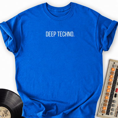 Deep Techno T-shirt – Royal flat lay