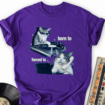 born to forced to cats purple